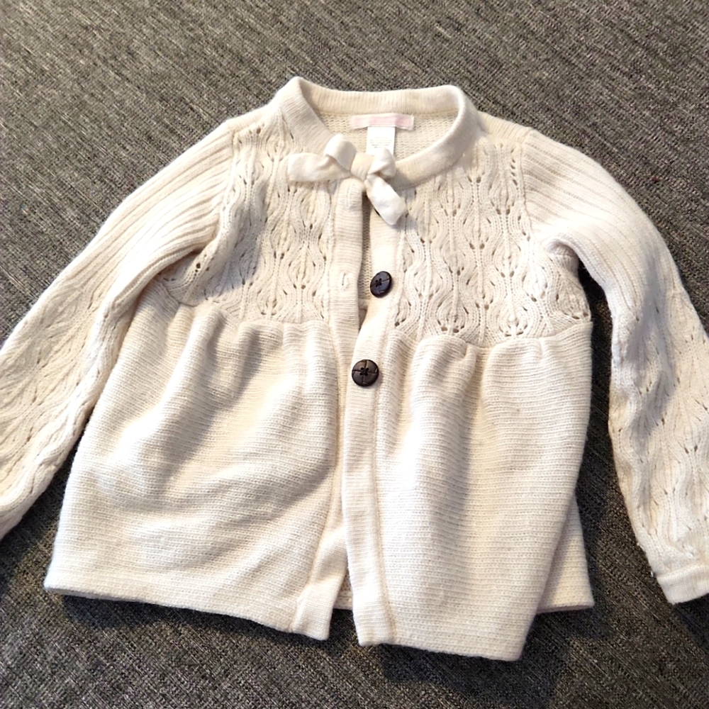 Cream Janie and Jack cardigan size 2t